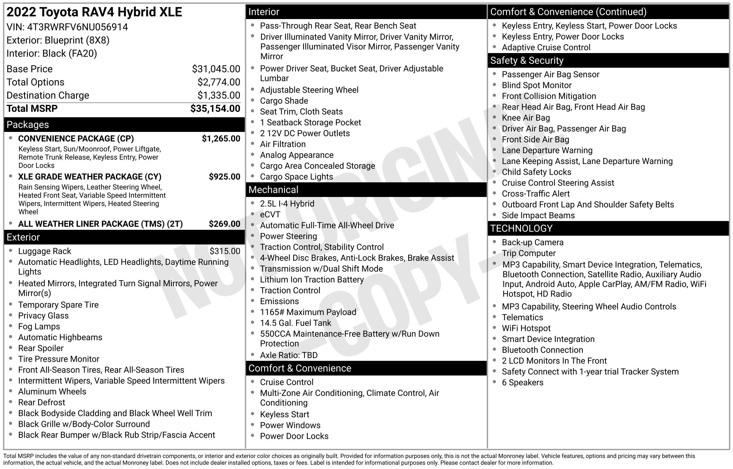 Used 2022 Toyota RAV4 XLE w/ Convenience Package AWD/4WD image 4