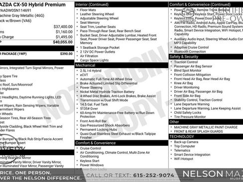 Certified 2025 MAZDA CX-50 AWD 2.5 Hybrid w/ Weather Package image 2