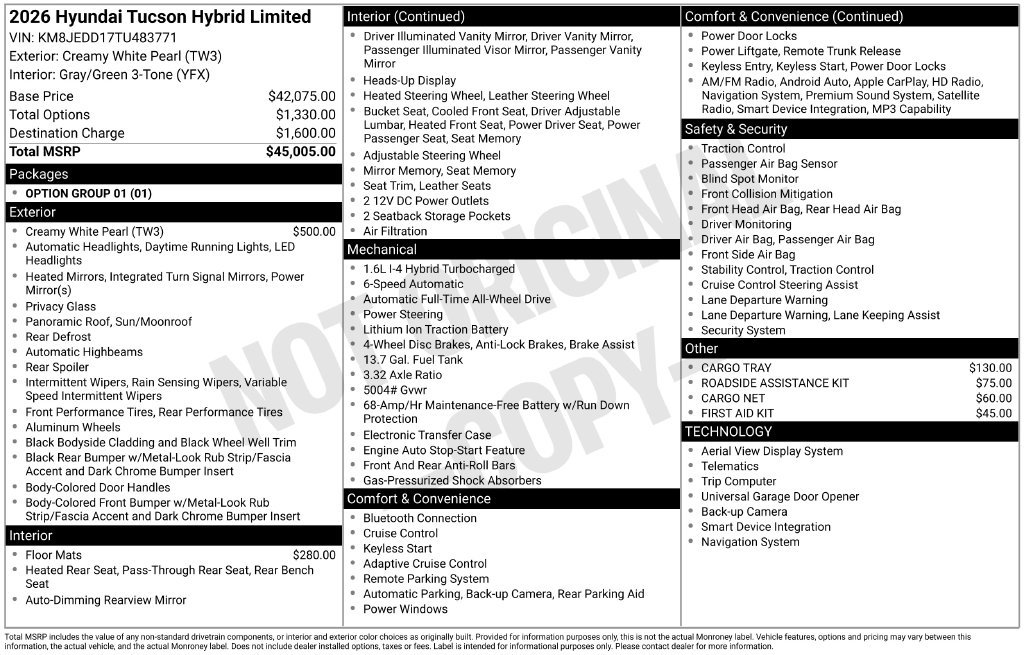 Certified 2026 Hyundai Tucson Limited AWD/4WD image 6