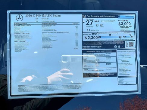 New 2026 Mercedes-Benz C 300 4MATIC Sedan image 26