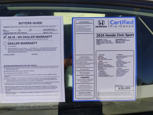 Certified 2024 Honda Civic Sport image 33
