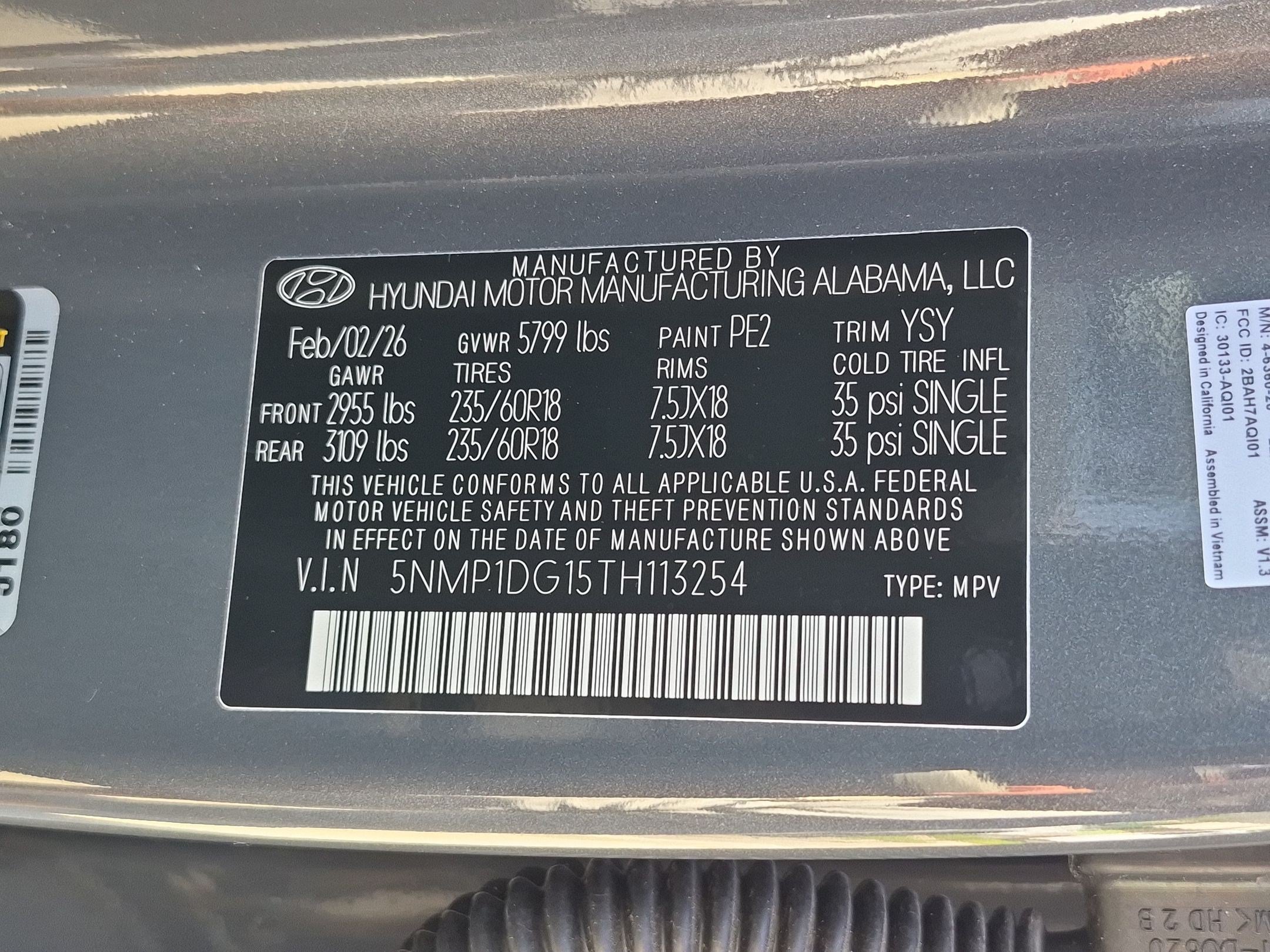 Certified 2026 Hyundai Santa Fe SE AWD/4WD image 33