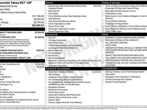 New 2026 Chevrolet Tahoe RST w/ RST Capability Package AWD/4WD image 32