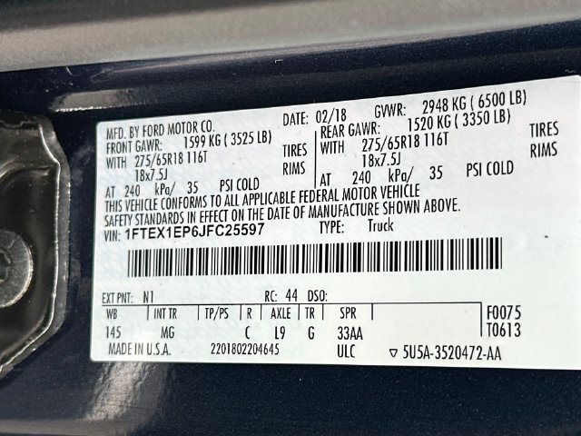 Used 2018 Ford F150 XLT w/ Equipment Group 302A Luxury AWD/4WD image 33