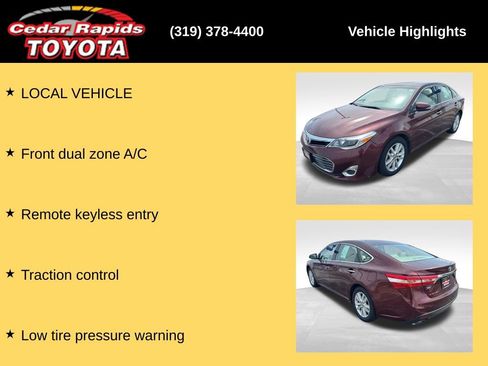 Used 2013 Toyota Avalon XLE FWD image 7