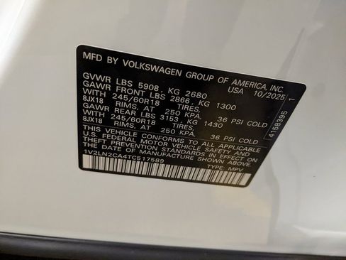 New 2026 Volkswagen Atlas SE image 30