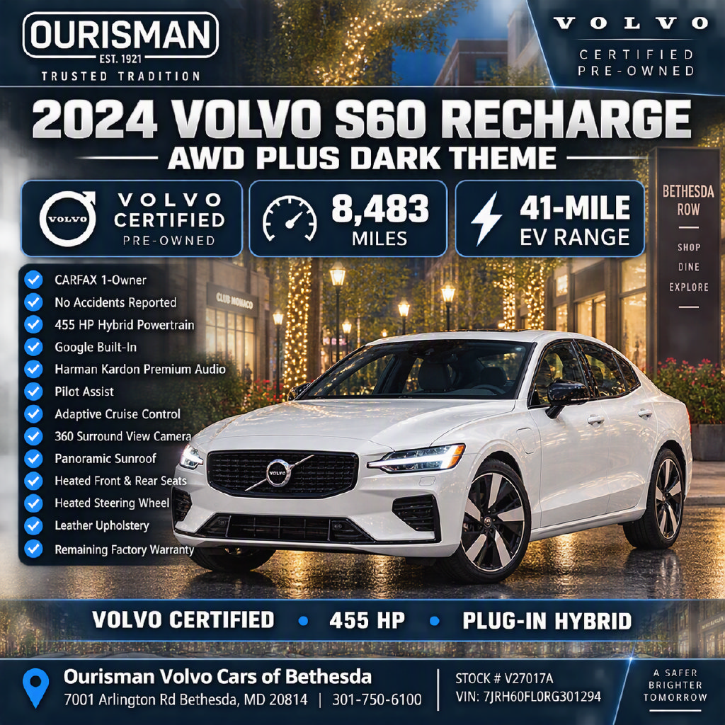 Used 2024 Volvo S60 T8 Plus w/ Climate Package AWD/4WD image 2