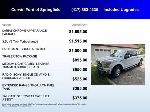 Used 2016 Ford F150 Lariat AWD/4WD image 5