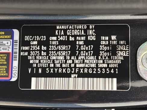 Used 2024 Kia Sorento SX Prestige w/ Olive Brown Leather Package AWD/4WD image 29