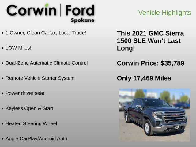 Used 2021 GMC Sierra 1500 SLE AWD/4WD image 18