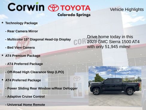 Used 2023 GMC Sierra 1500 AT4 w/ AT4 Premium Package AWD/4WD image 6