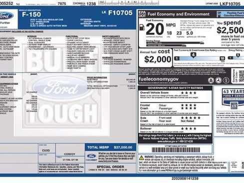Certified 2020 Ford F150 XL w/ XL Power Equipment Group image 24