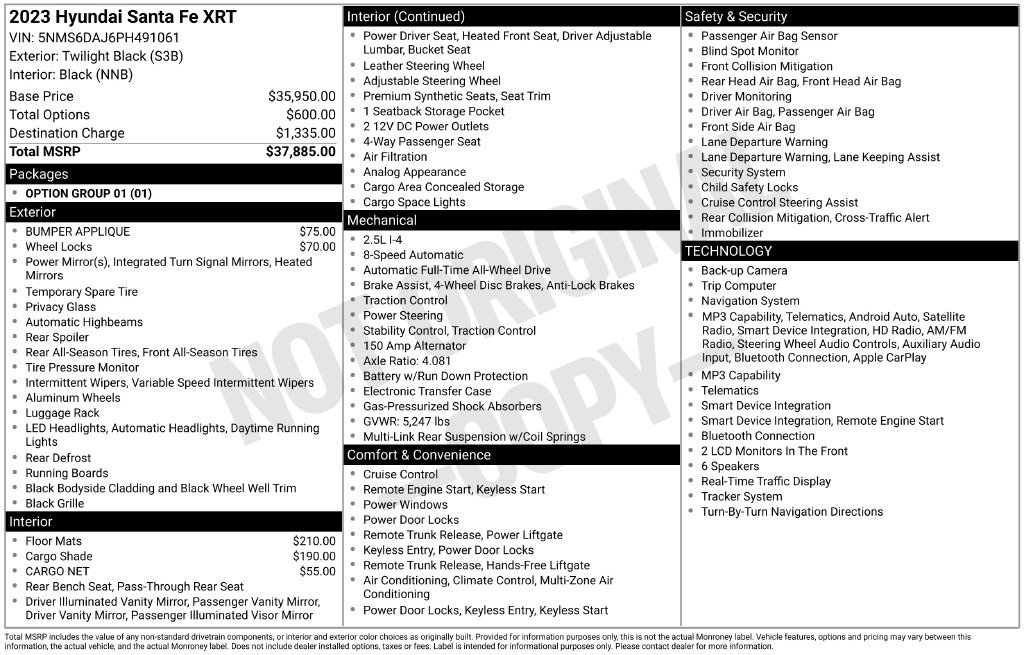 Used 2023 Hyundai Santa Fe XRT AWD/4WD image 31