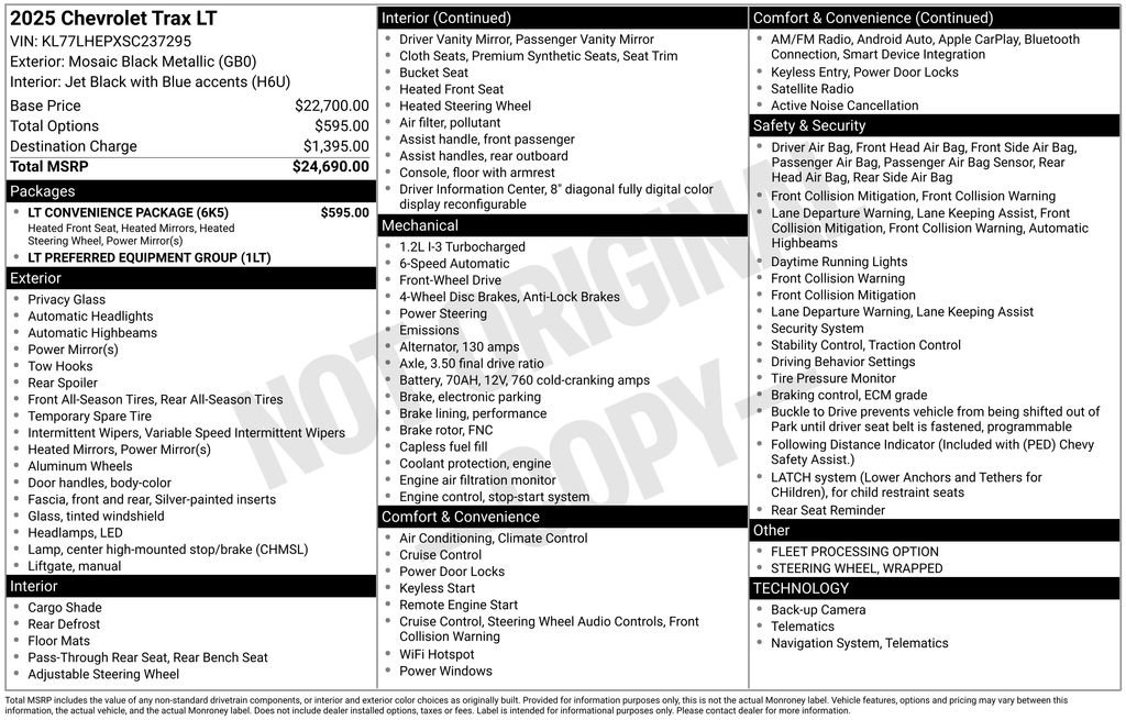 Used 2025 Chevrolet Trax LT w/ LT Convenience Package FWD image 34