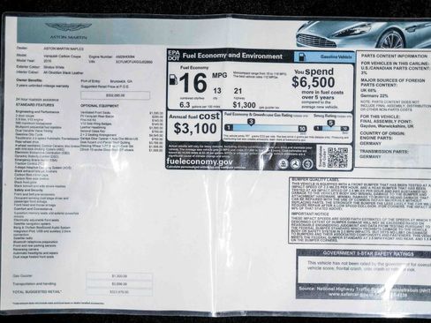 Used 2016 Aston Martin Vanquish Coupe image 3