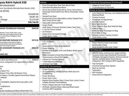 Certified 2021 Toyota RAV4 XSE AWD/4WD image 37