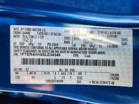 New 2025 Ford Ranger XLT w/ Equipment Group 301A High image 25