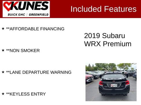 Used 2019 Subaru WRX Premium w/ Performance Package AWD/4WD image 3