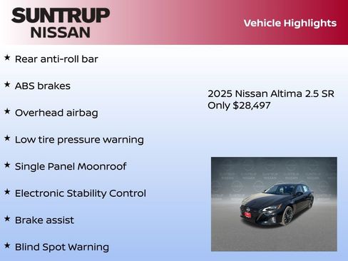 New 2025 Nissan Altima 2.5 SR w/ SR Premium Package image 23