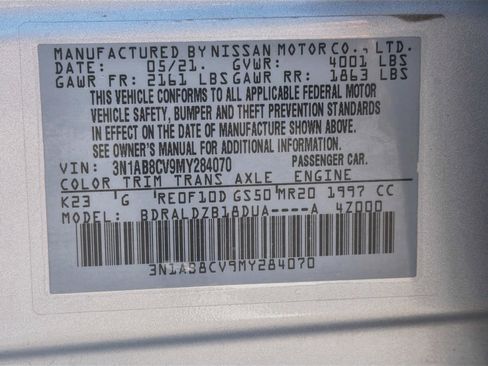 Used 2021 Nissan Sentra SV FWD image 12