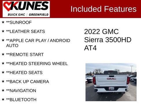 Used 2022 GMC Sierra 3500 AT4 w/ Gooseneck/5TH Wheel Package image 2