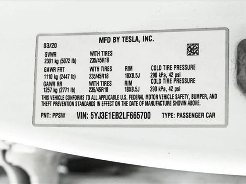 Used 2020 Tesla Model 3 Long Range image 26