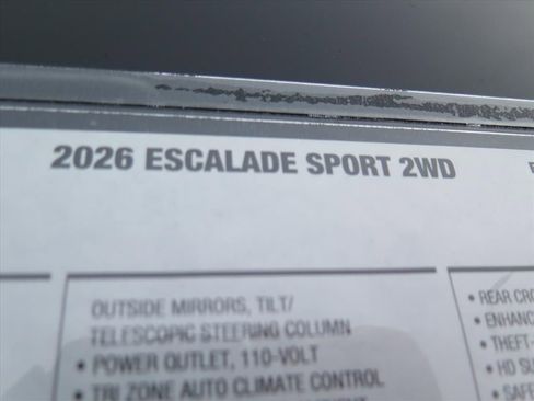 New 2026 Cadillac Escalade Sport w/ Touring Package image 9