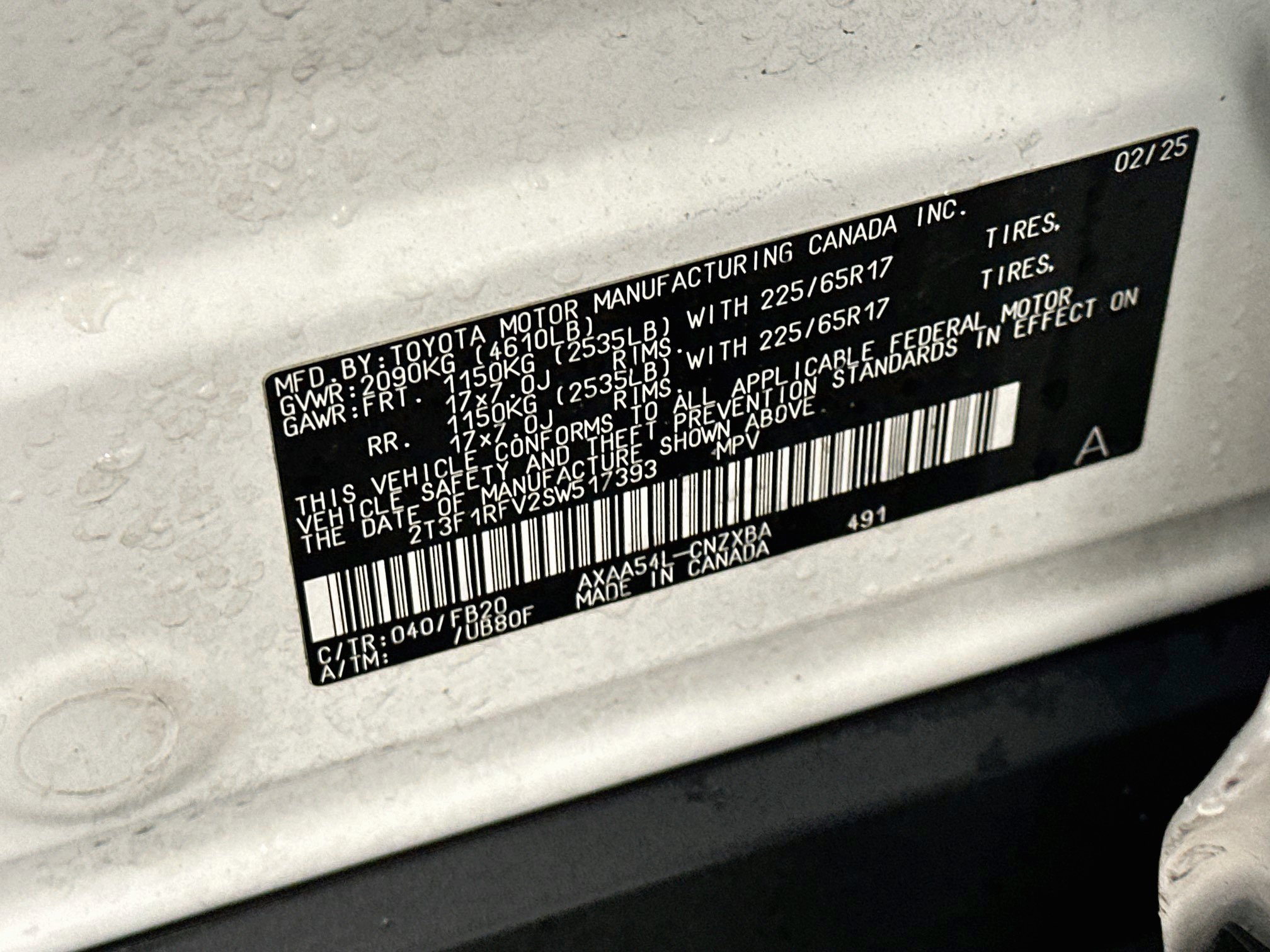 Used 2025 Toyota RAV4 LE AWD/4WD image 12