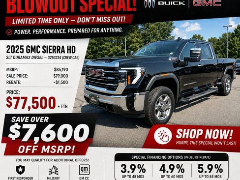 New 2025 GMC Sierra 2500 SLT w/ SLT Premium Package AWD/4WD image 1
