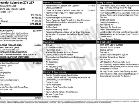 Used 2024 Chevrolet Suburban Z71 w/ Luxury Package AWD/4WD image 1