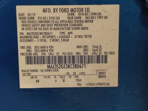 Used 2019 Ford EcoSport SE w/ SE Convenience Package FWD image 33