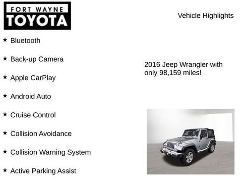Used 2016 Jeep Wrangler Sport w/ Quick Order Package 24S image 8