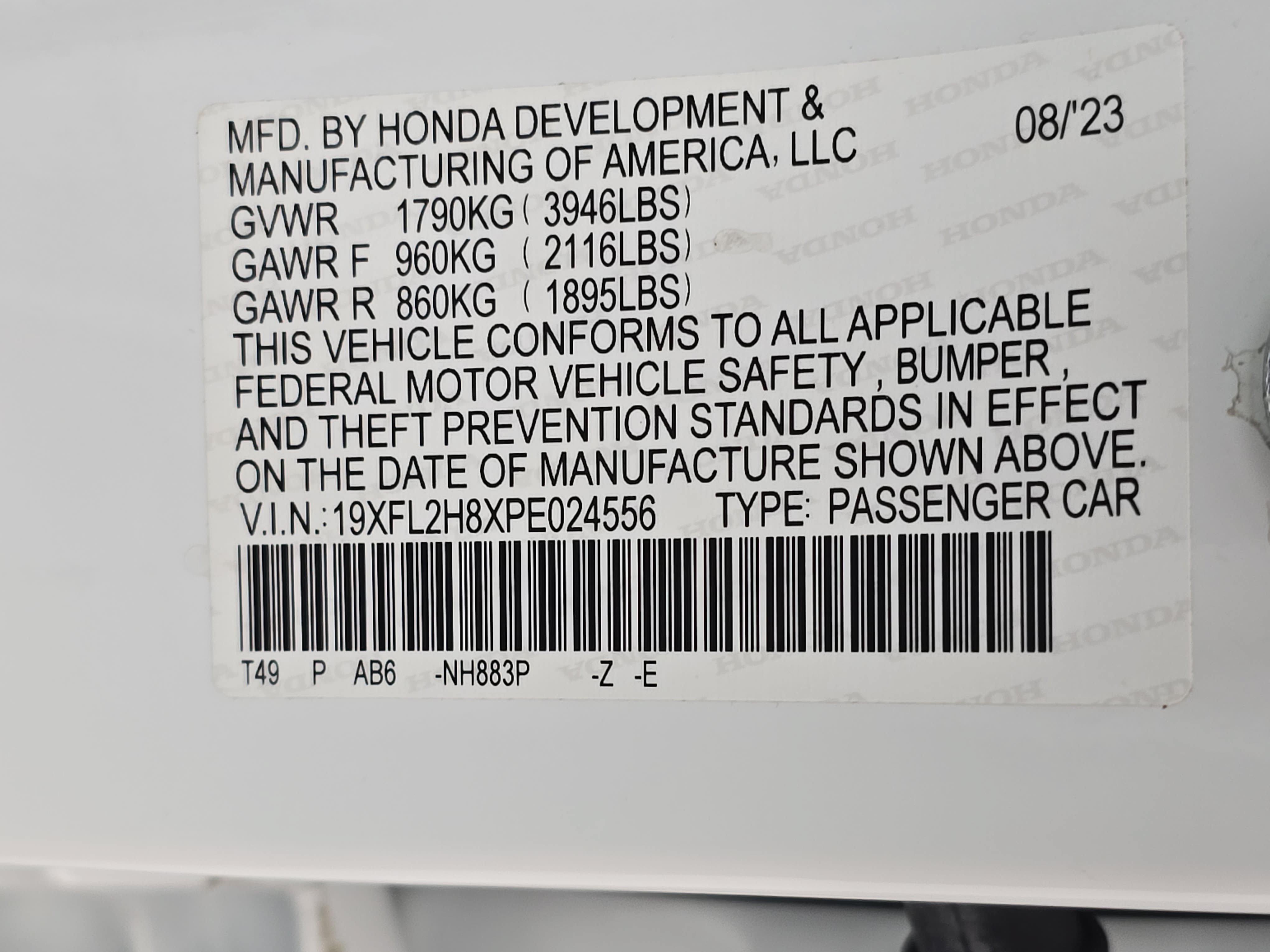 Certified 2023 Honda Civic Sport image 34