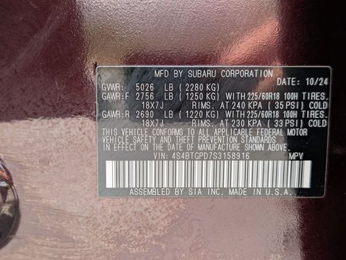 Used 2025 Subaru Outback Touring XT AWD/4WD image 35