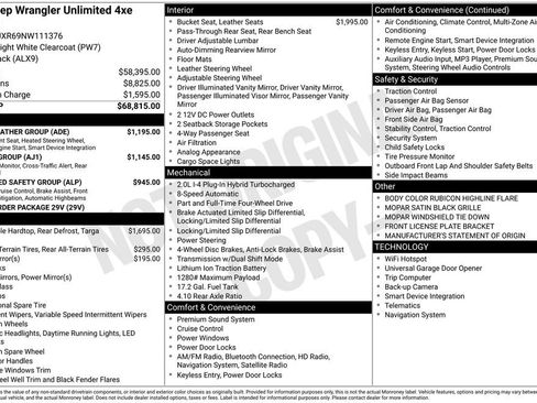 Used 2022 Jeep Wrangler Unlimited Rubicon 4xe w/ Cold Weather Group image 17