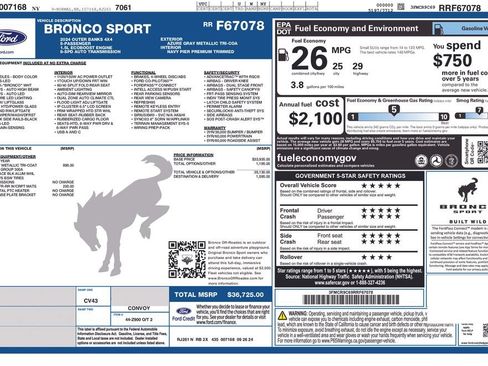 Used 2024 Ford Bronco Sport Outer Banks AWD/4WD image 37