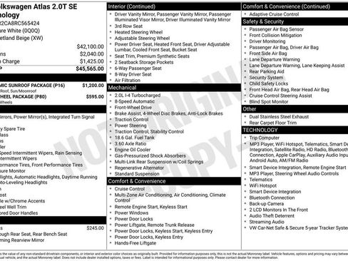 Used 2024 Volkswagen Atlas SE w/ Panoramic Sunroof Package FWD image 5
