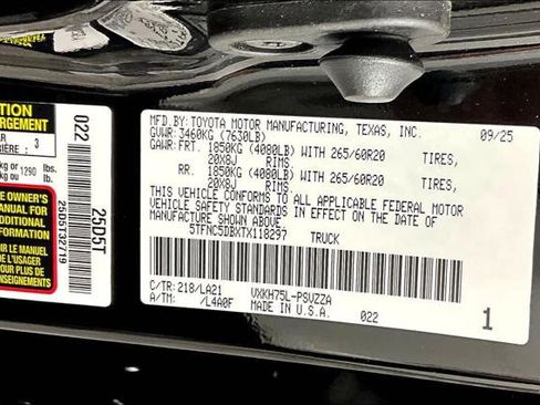 Certified 2026 Toyota Tundra Platinum AWD/4WD image 47