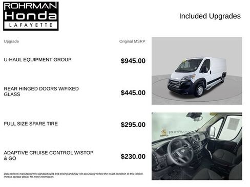 Used 2025 RAM ProMaster 2500 w/ U-Haul Equipment Group FWD image 4