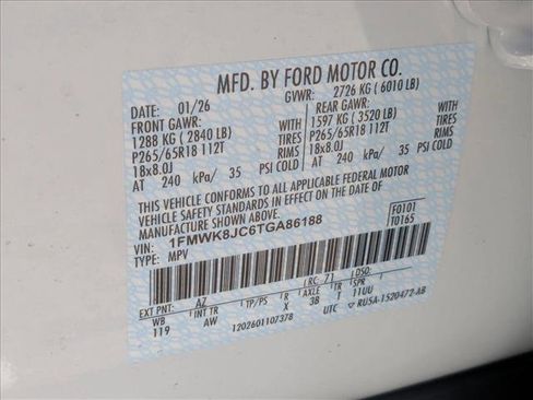 New 2026 Ford Explorer Tremor w/ Tremor Ultimate Package image 17