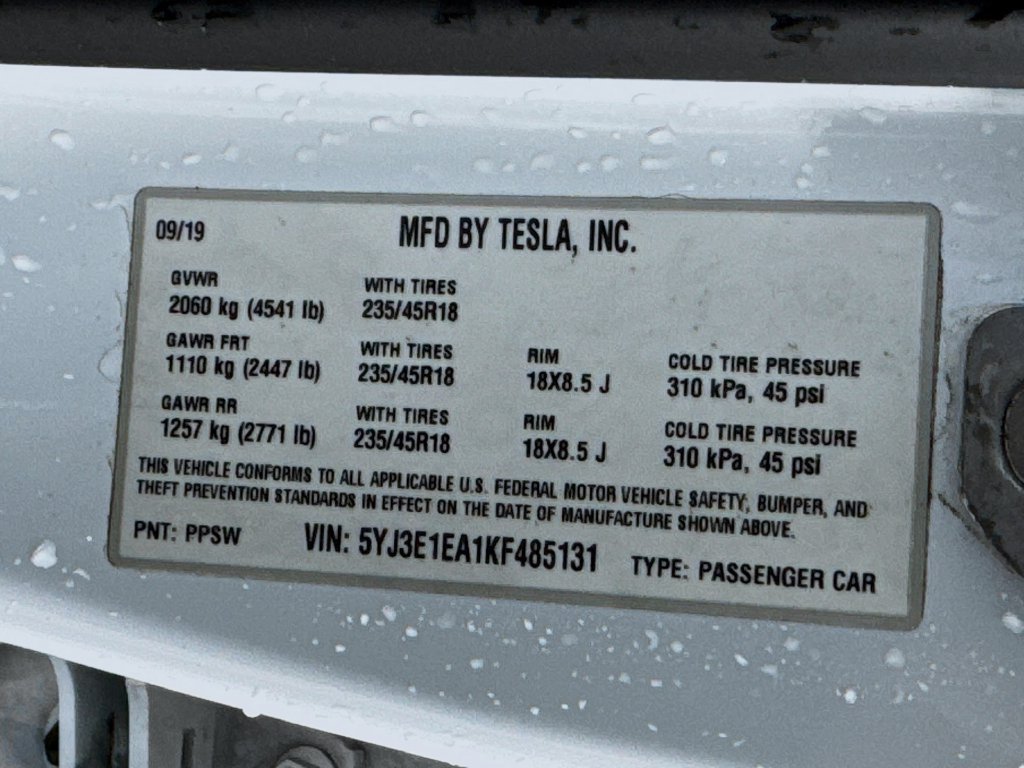 Used 2019 Tesla Model 3 Standard Range RWD image 56
