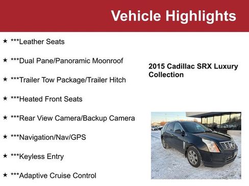 Used 2015 Cadillac SRX Luxury w/ Trailering Package image 2