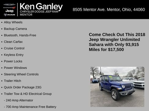 Used 2018 Jeep Wrangler Unlimited Sahara image 5