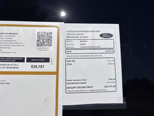 Certified 2022 Ford Bronco Outer Banks AWD/4WD image 3