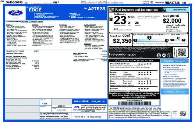 Certified 2024 Ford Edge ST-Line AWD/4WD image 38