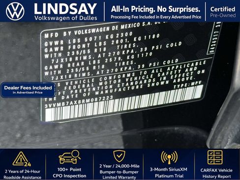 Certified 2024 Volkswagen Tiguan SE w/ Panoramic Sunroof Package AWD/4WD image 28