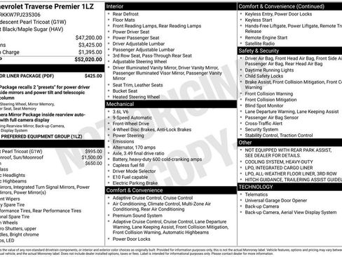 Used 2023 Chevrolet Traverse Premier w/ LPO, Floor Liner Package image 5