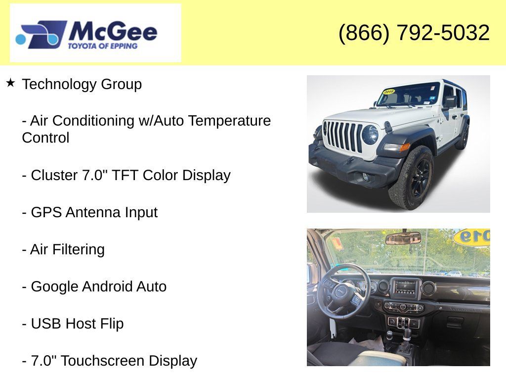 Used 2019 Jeep Wrangler Unlimited Sport AWD/4WD image 16