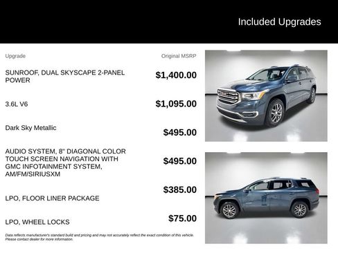 Used 2019 GMC Acadia SLT w/ LPO, Floor Liner Package FWD image 7