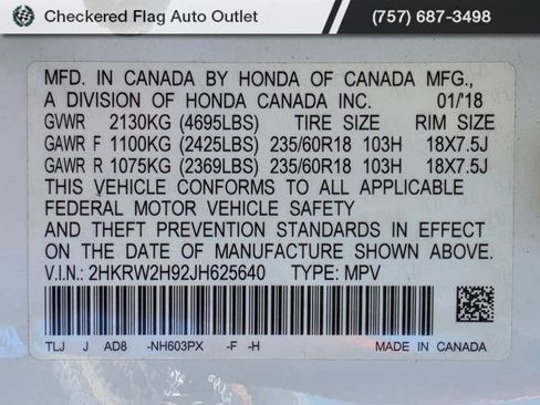 Used 2018 Honda CR-V Touring image 22